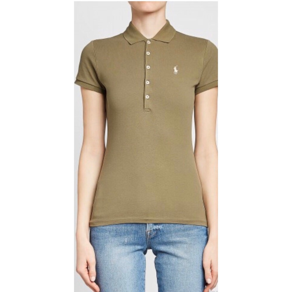 NWT Polo RL Olive Green Women’s Slim Fit Polo